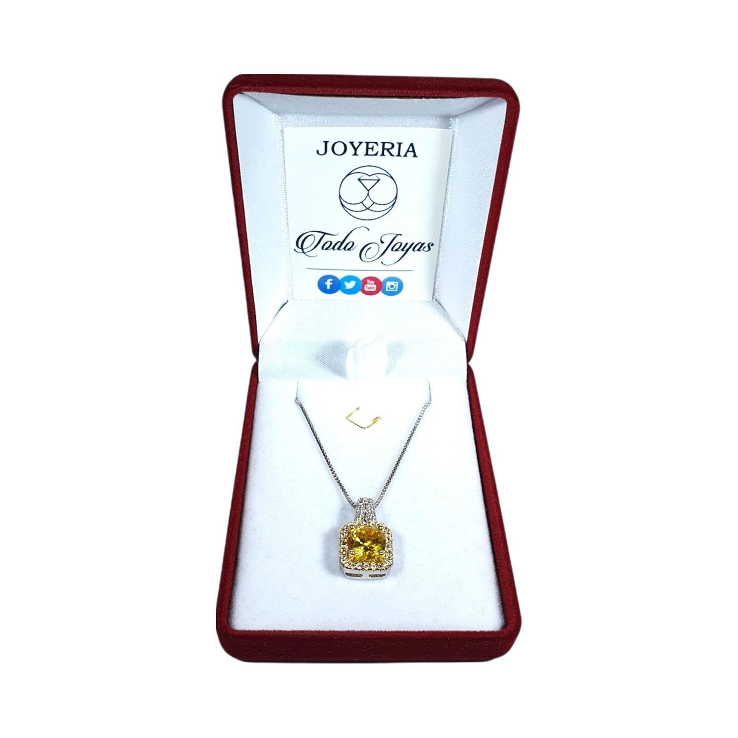 Collar Cristal Amarillo Circones-1