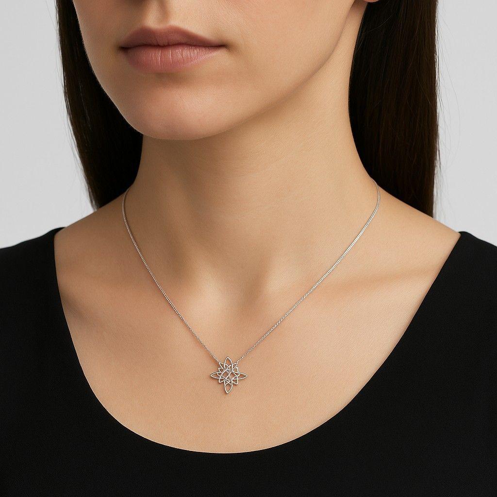 Collar Plata 925 Nudo de Bruja Celta-4