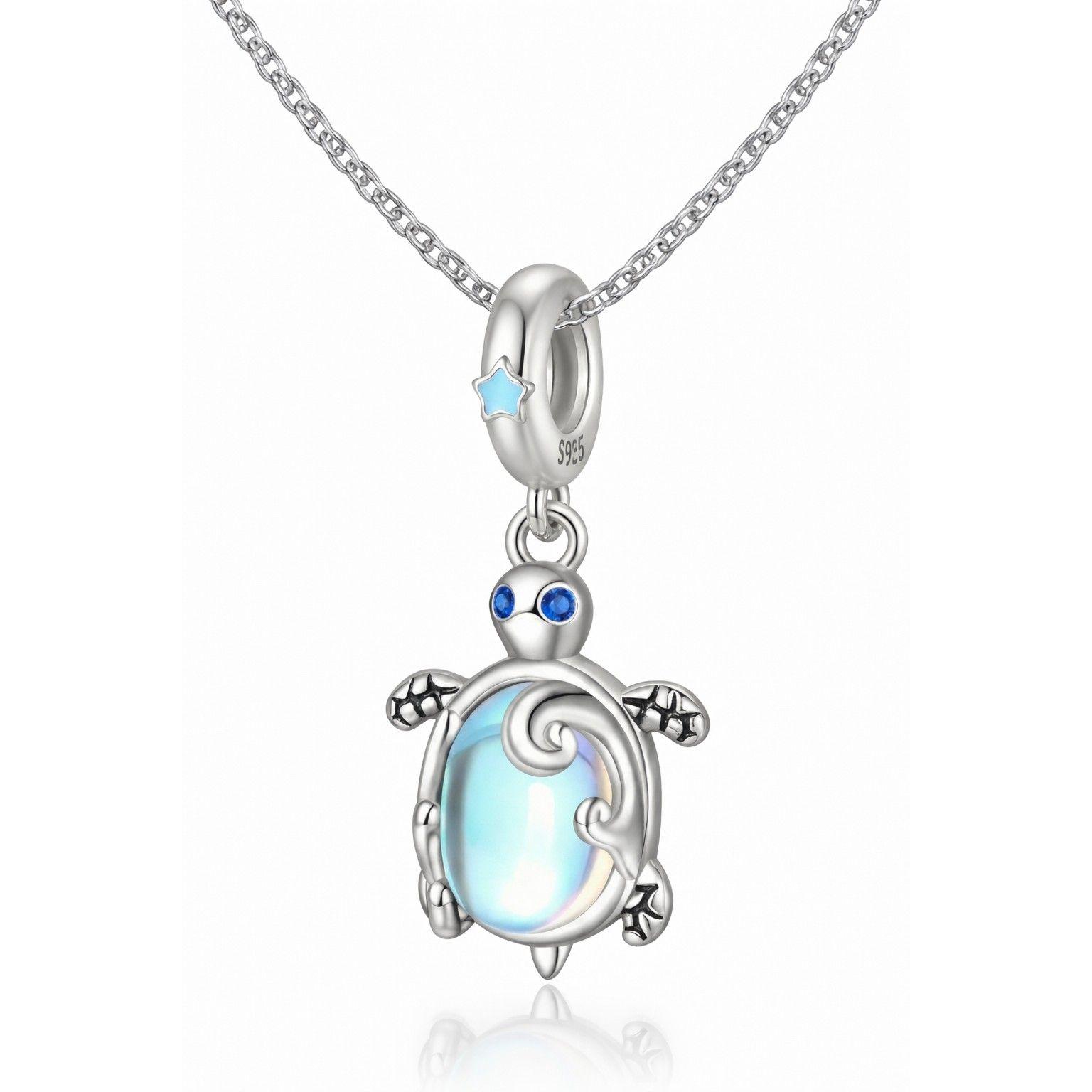 Charm Dije Plata 925 Tortuga Marina Tornasol-3