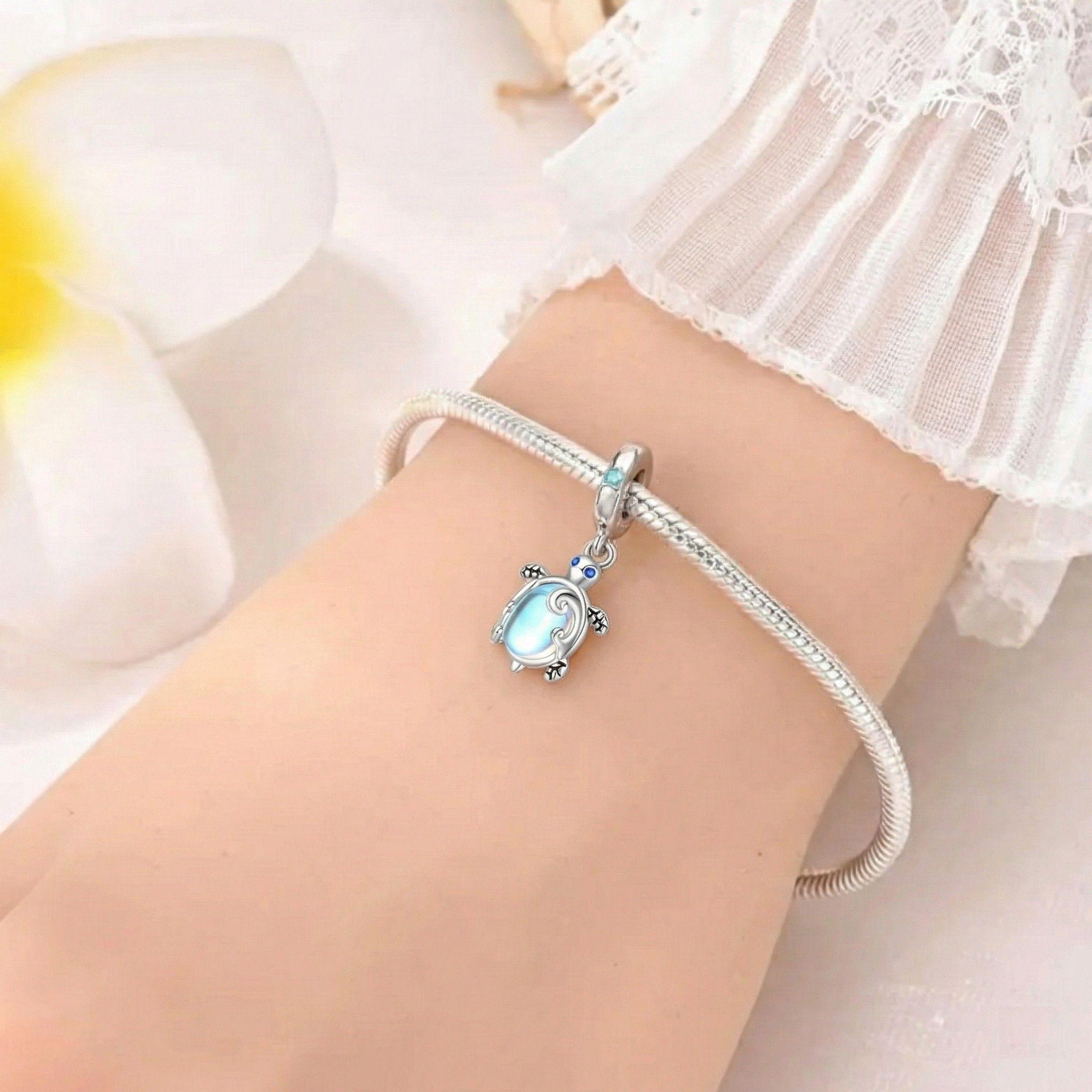 Charm Dije Plata 925 Tortuga Marina Tornasol-4
