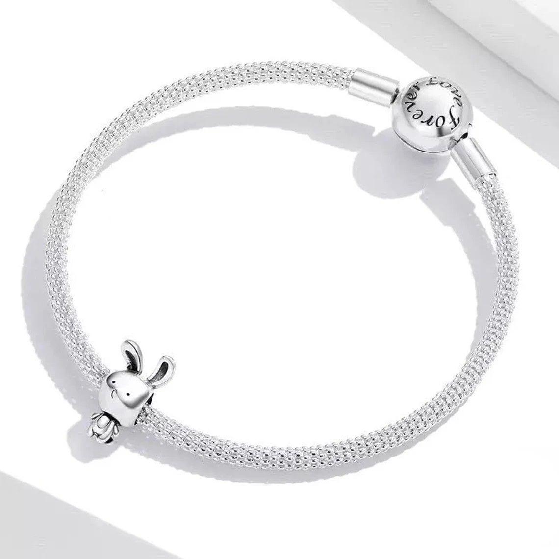 Charm Dije Plata 925 Conejito Lindo-2