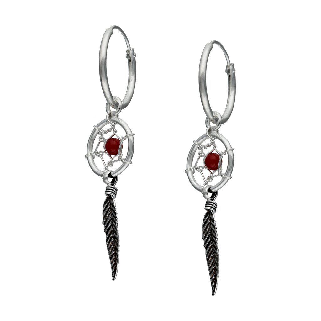 Aros Plata 925 Atrapa Sueños Jaspe-0