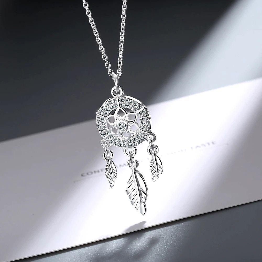 Collar Atrapa Sueño Circones Plateado-3