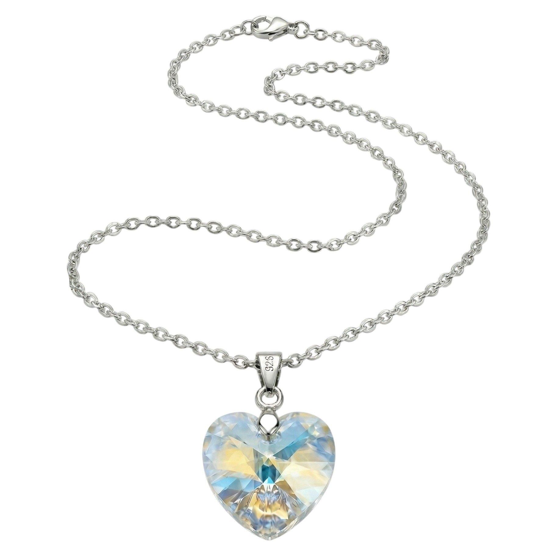 Collar Cristal Austriaco Aurora Boreal 14mm Acero-2