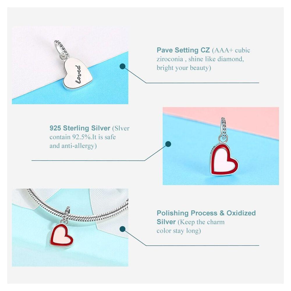 Charm Dije Plata 925 Corazon Loved-3