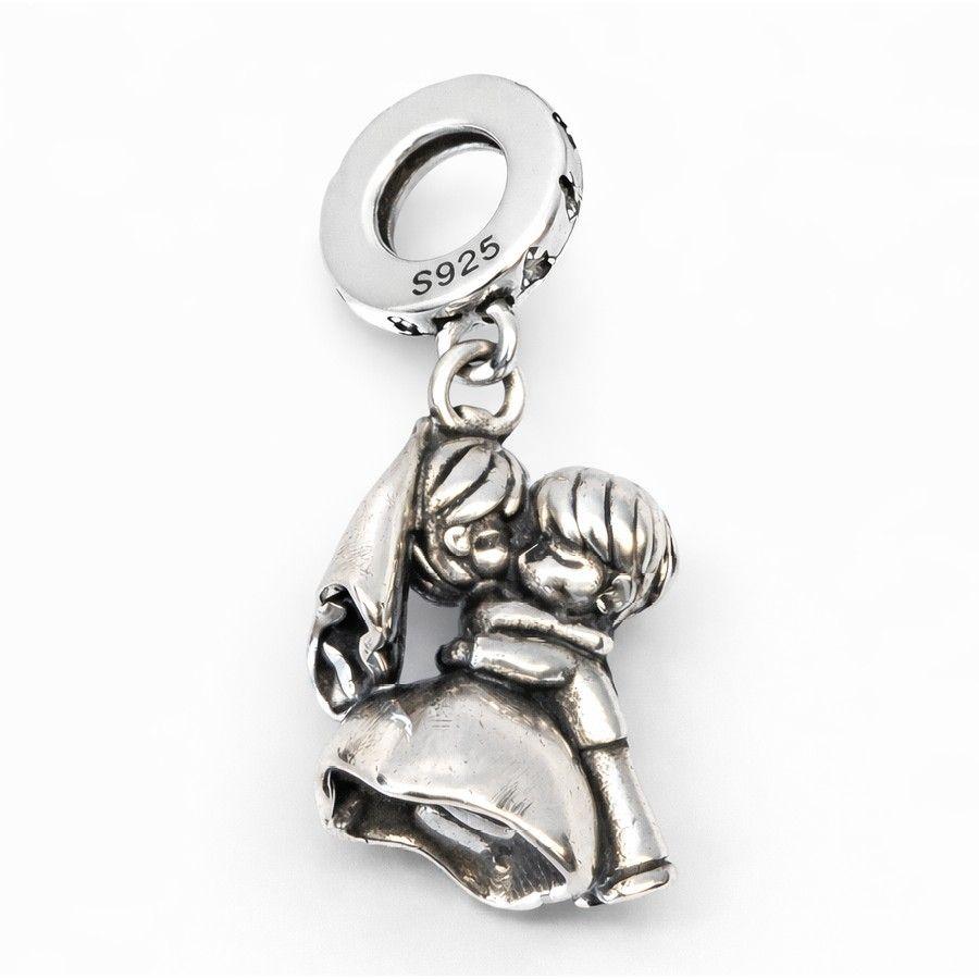 Charm Dije Colgante Plata 925 Pareja Novios Casados-1