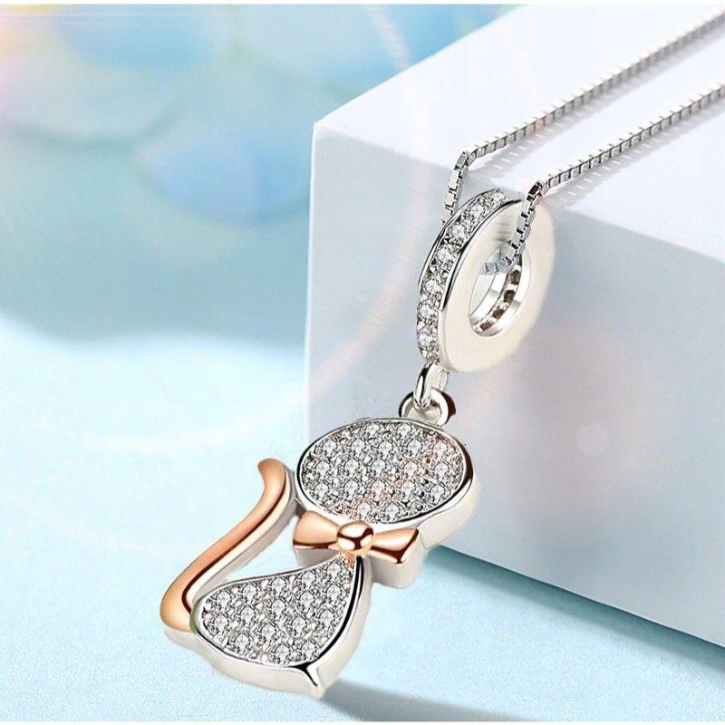 Charm Dije Plata 925 Gato Circones-3