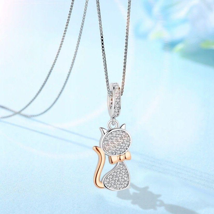 Charm Dije Plata 925 Gato Circones-4