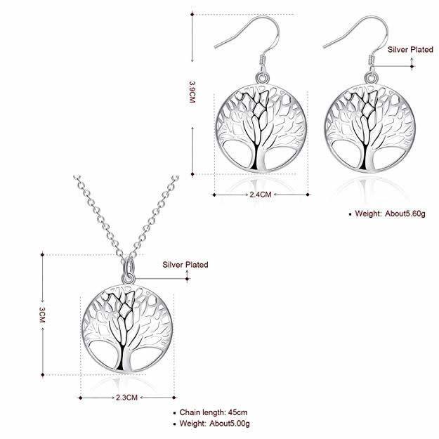 Conjunto Arbol de la Vida Plateado -2