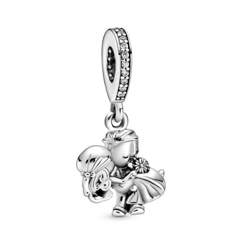 Charm Dije Plata 925 Pareja Esposos Boda-1