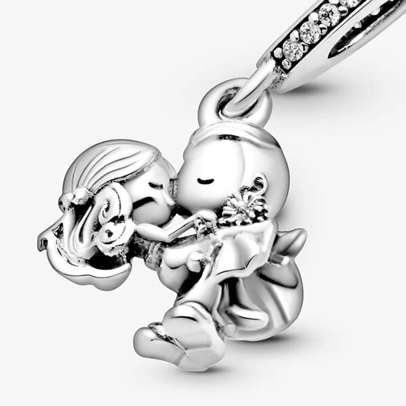 Charm Dije Plata 925 Pareja Esposos Boda-3