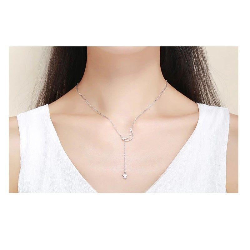Collar Plata 925 Luna y Estrella-4