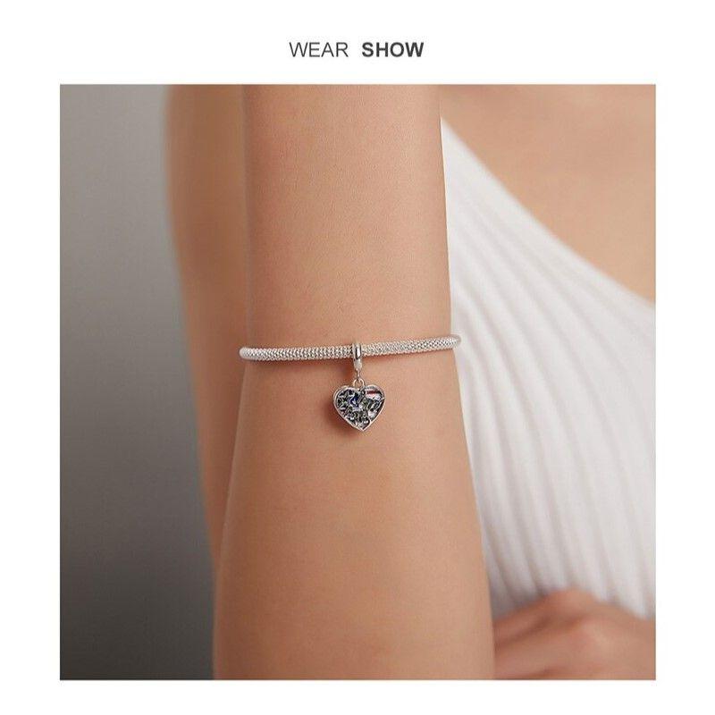 Charm Dije Plata 925 Bandera Usa Happy 4th July-2