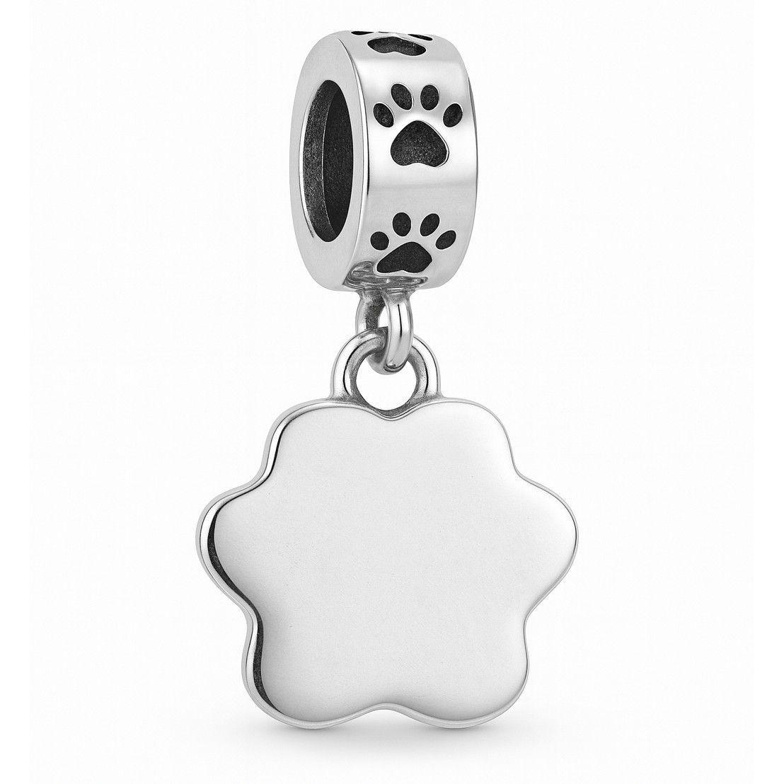 Charm Dije Colgante Plata 925 Patita Mascota Negra-2