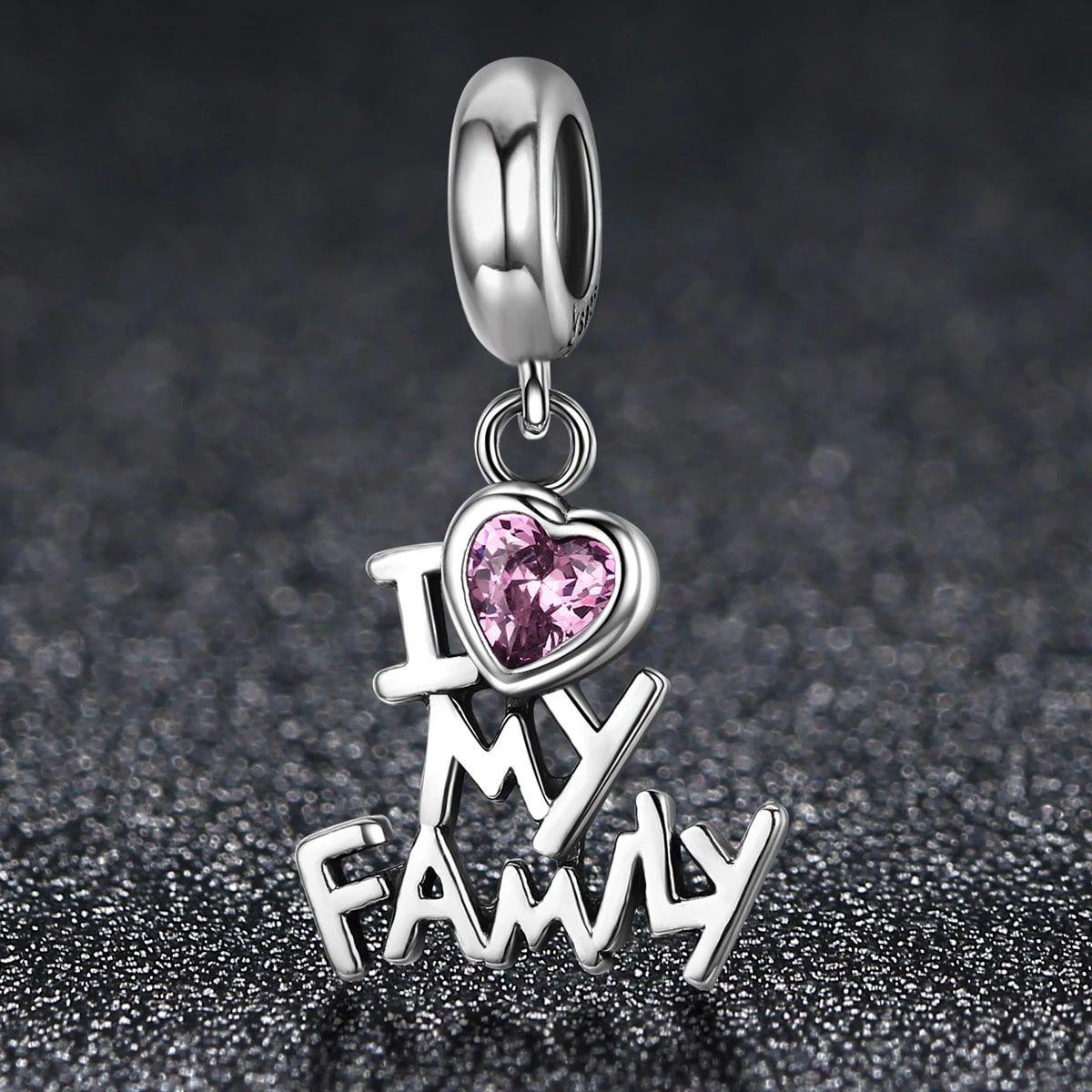 Charm Dije Plata 925 Amo a Mi Familia-4