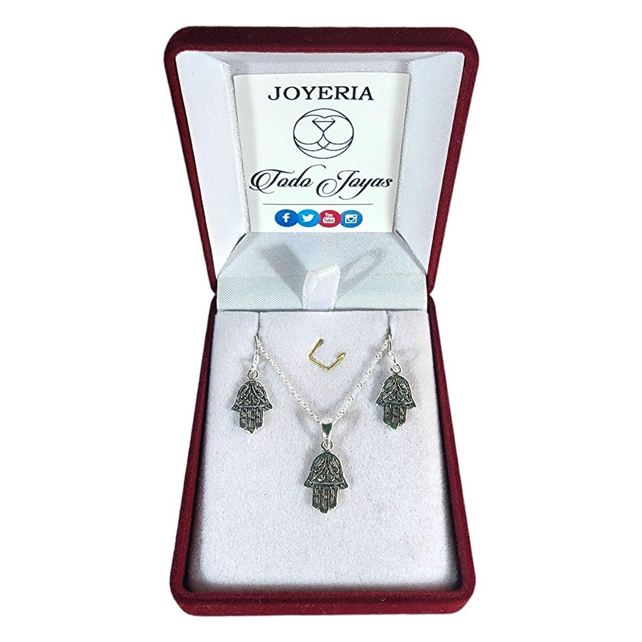 Conjunto Plata 925 Mano de Fatima-1