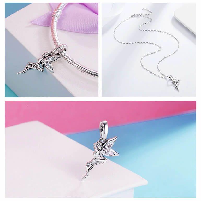 Charm Dije Plata 925 Hada con Circones-2