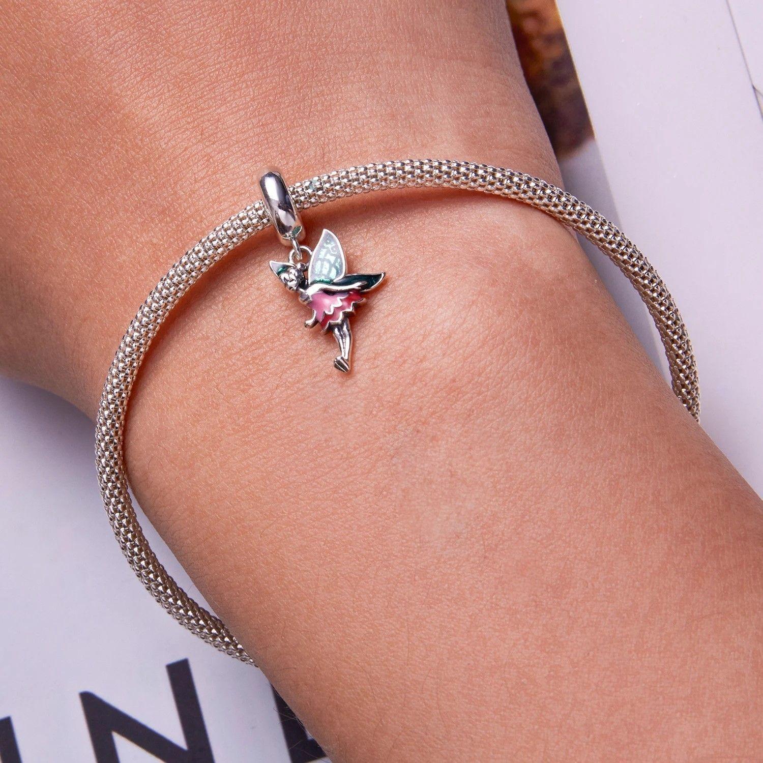 Charm Dije Plata Hada Elfo Colorida-2