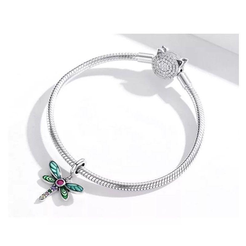 Charm Dije Plata 925 Libelula Multicolor -2