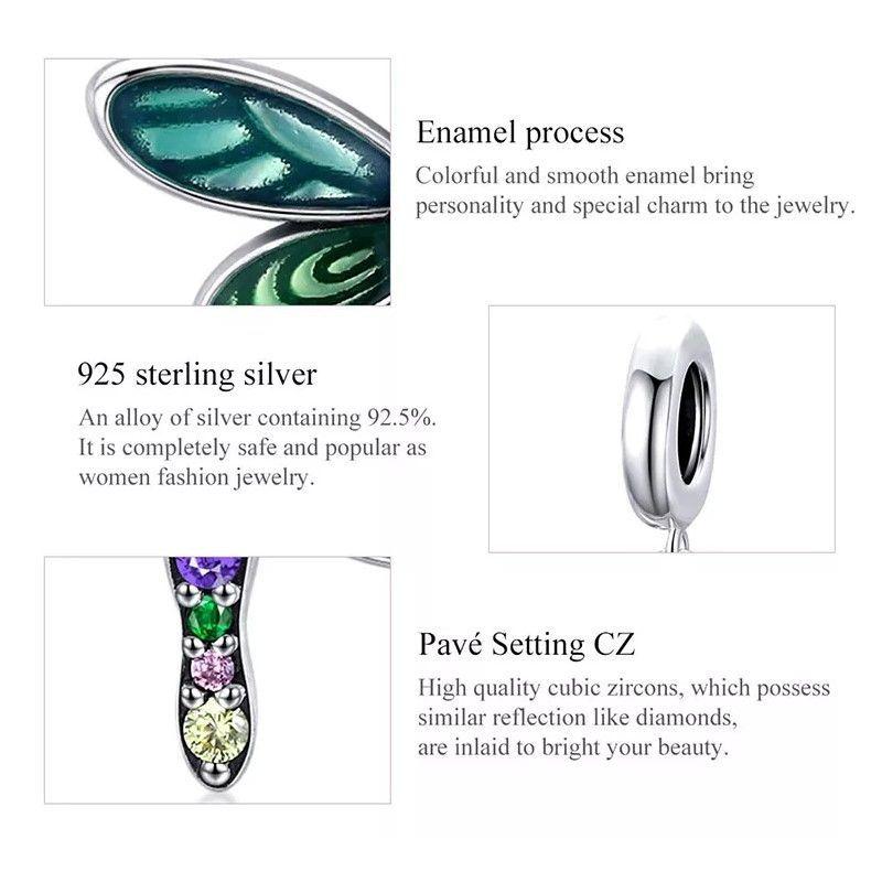 Charm Dije Plata 925 Libelula Multicolor -3