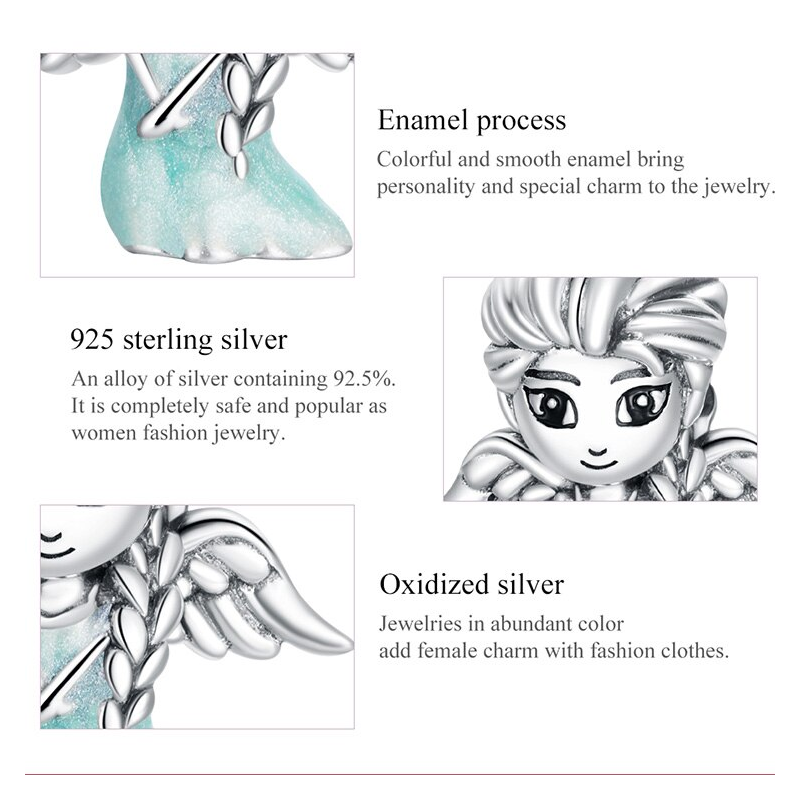 Charm Dije Plata 925 Hada de Hielo-1