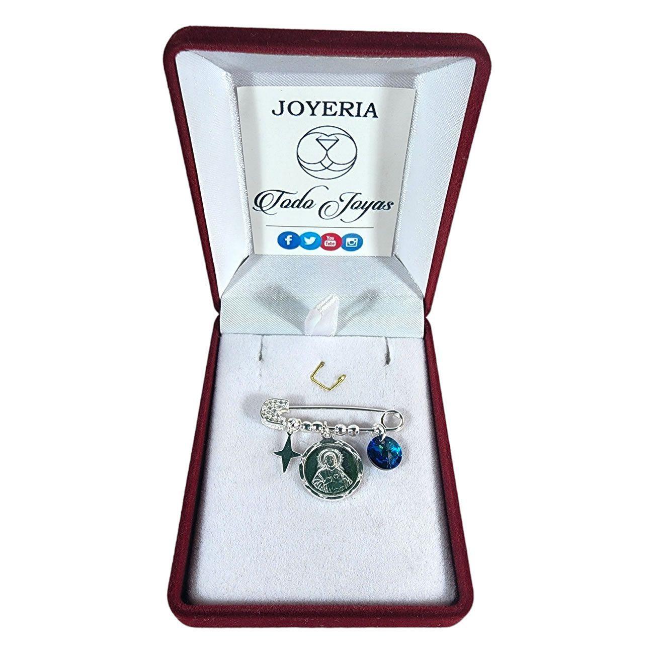Prendedor Plata 925 Sagrado Corazon de Jesus-1