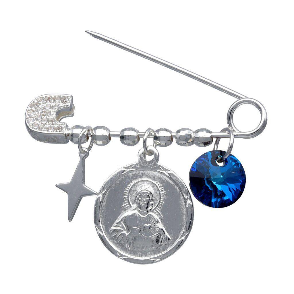 Prendedor Plata 925 Sagrado Corazon de Jesus-0