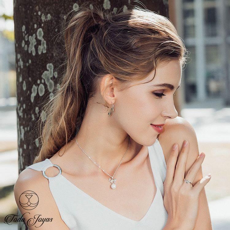 Aros Pendientes Plata Fina 925 Gato Jugueton -4