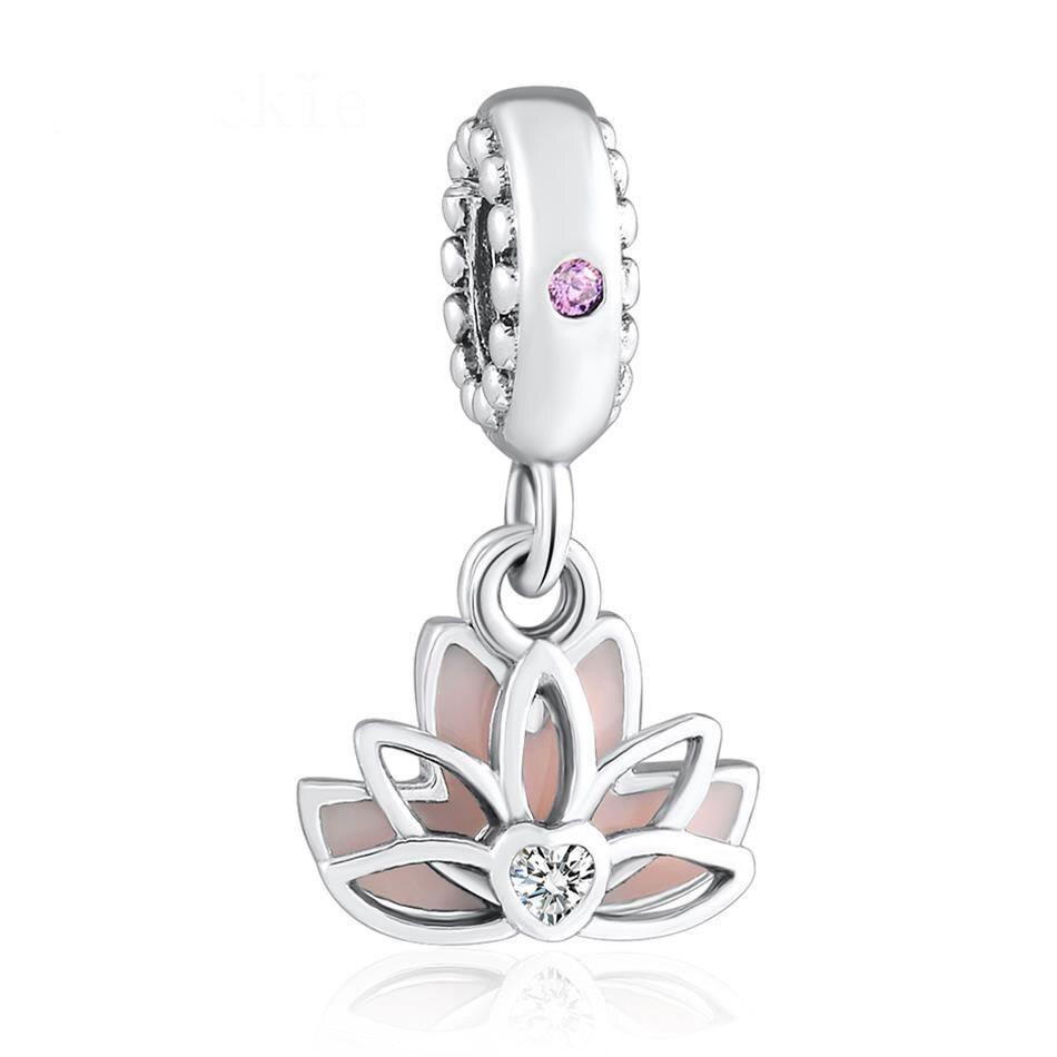 Charm Dije Plata 925 Flor de Loto-0