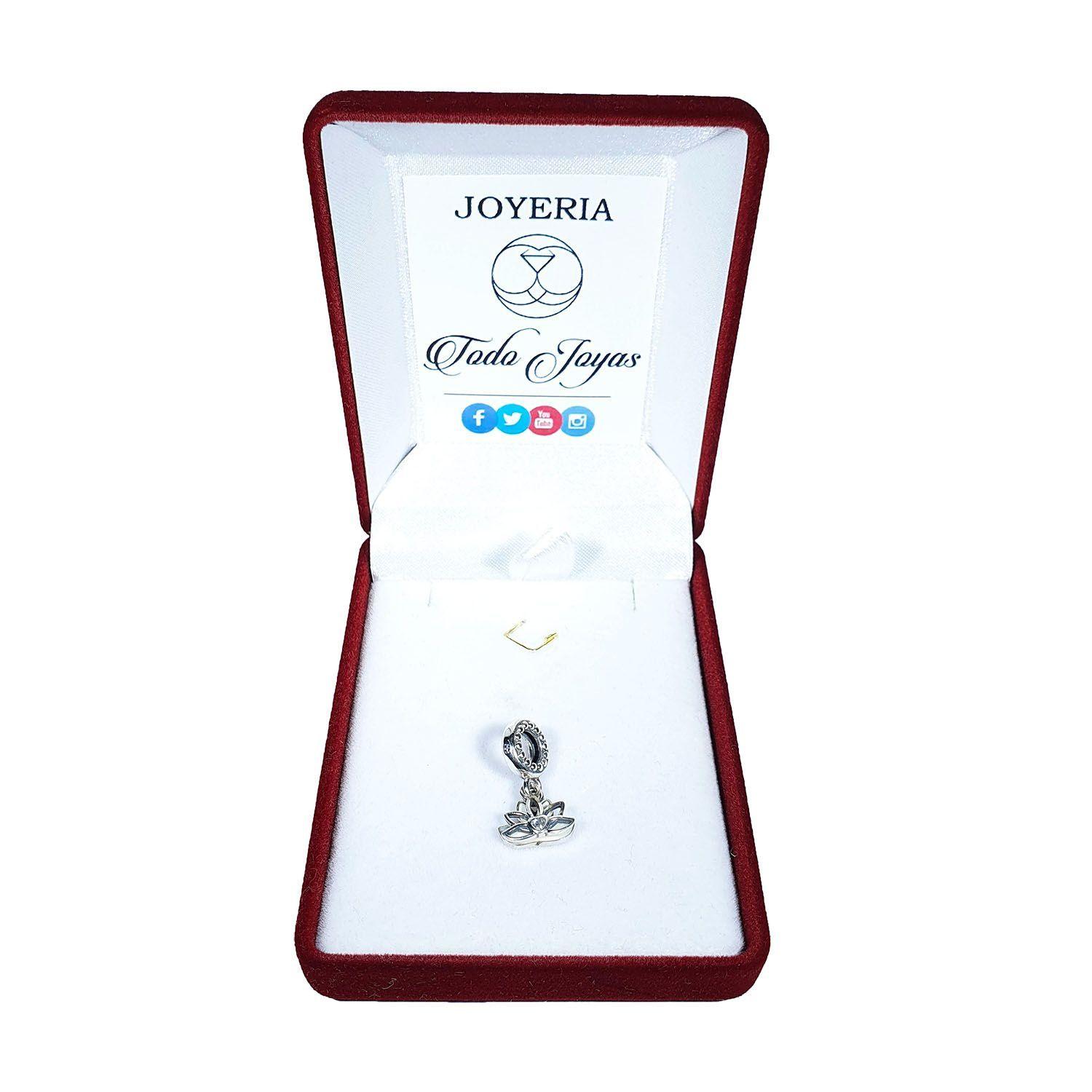 Charm Dije Plata 925 Flor de Loto-1