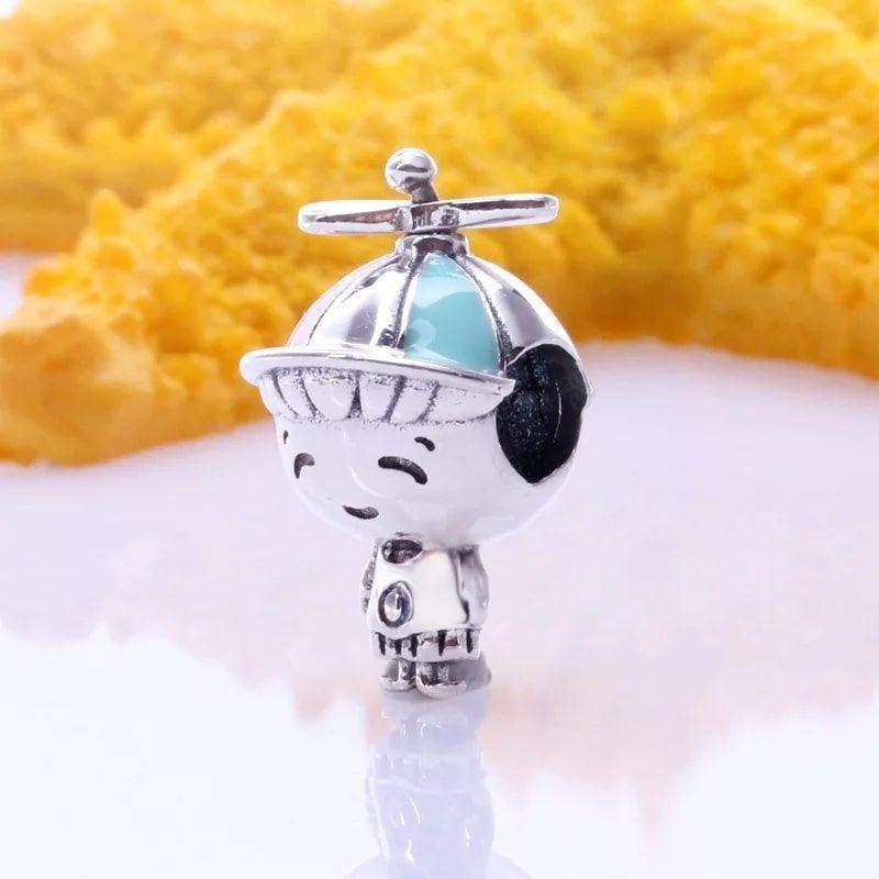 Charm Dije Plata 925 Niño con Gorro-2