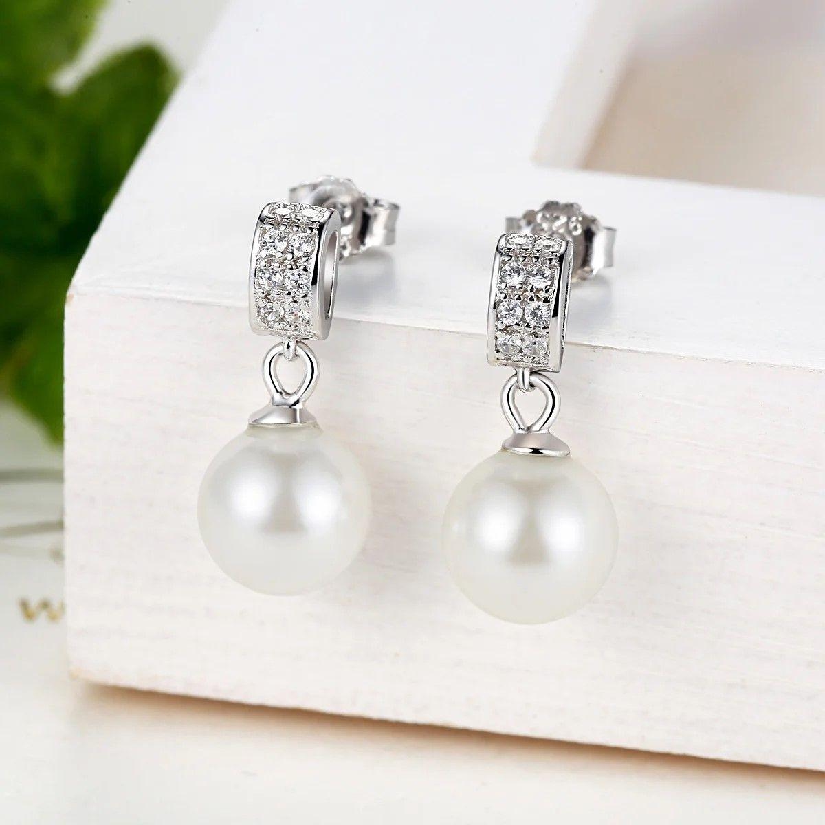Aros Plata 925 Perla Blanca y Circones-2