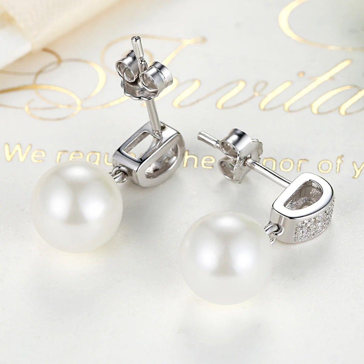 Aros Plata 925 Perla Blanca y Circones-3