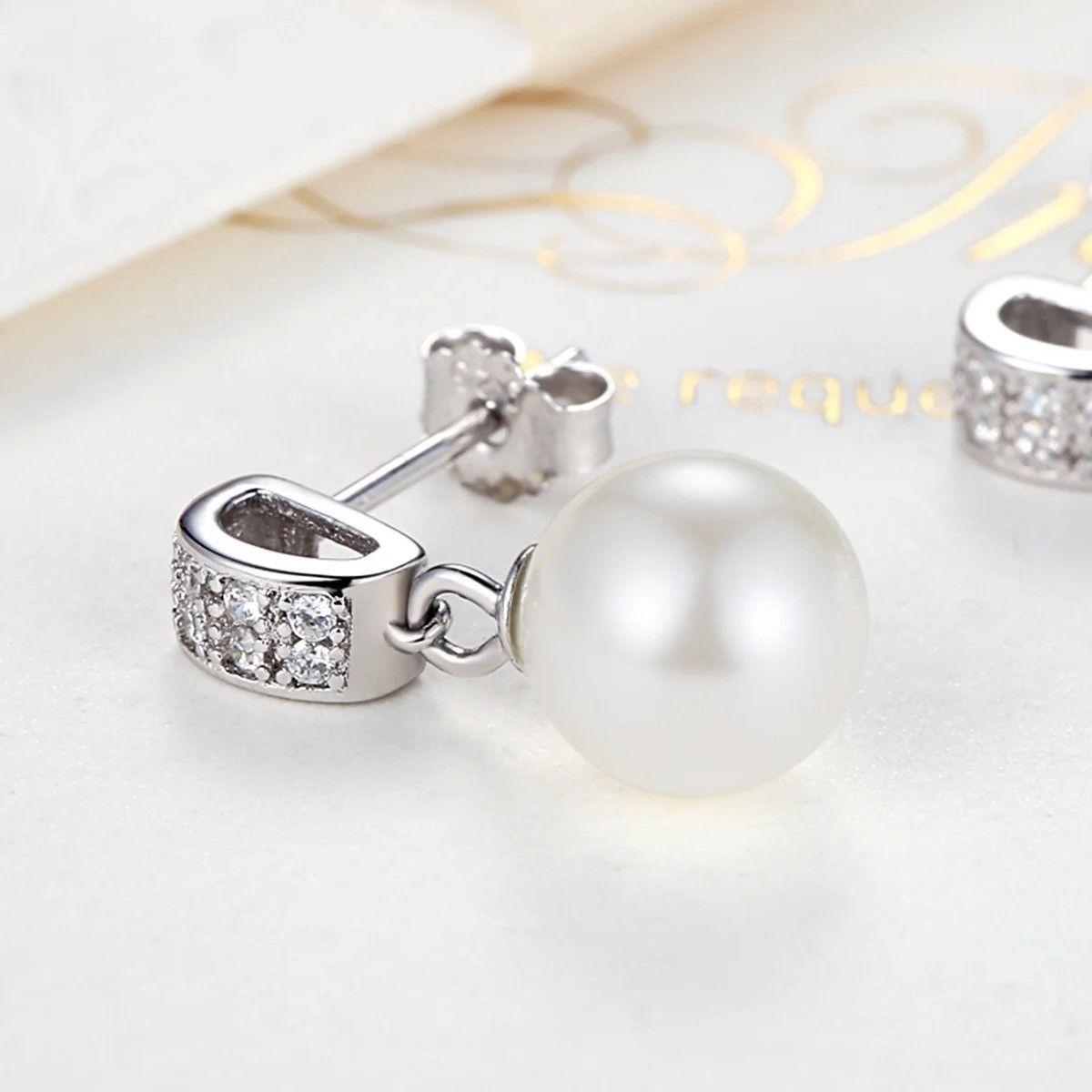 Aros Plata 925 Perla Blanca y Circones-4