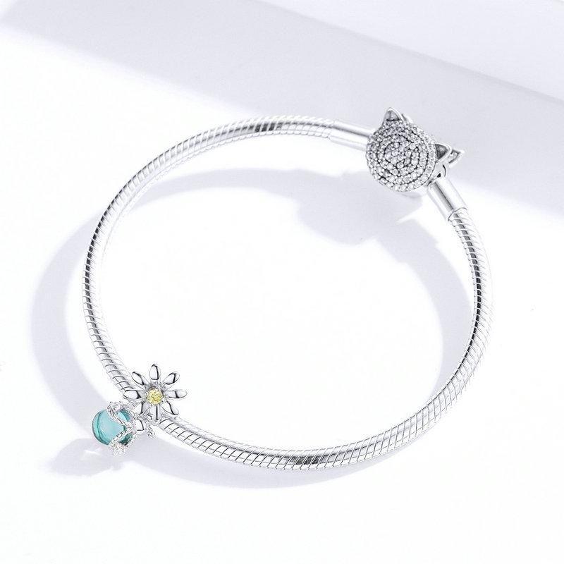 Charm Dije Plata 925 Flor Luciernaga-3
