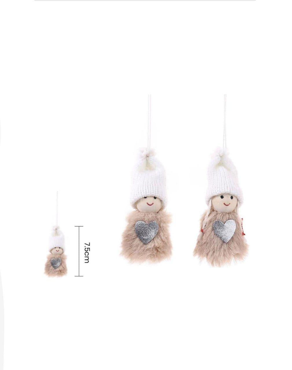 DUO ADORNO DE PELUCHE NAVIDEÑO 7cm-1