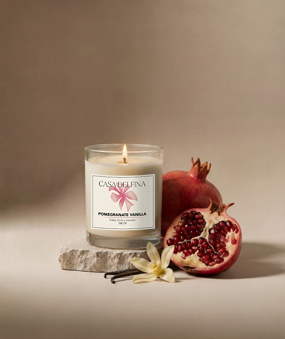 Vela Aromática en Frasco de Vidrio Casa Delfina 200 g Pomegranate Vanilla-0