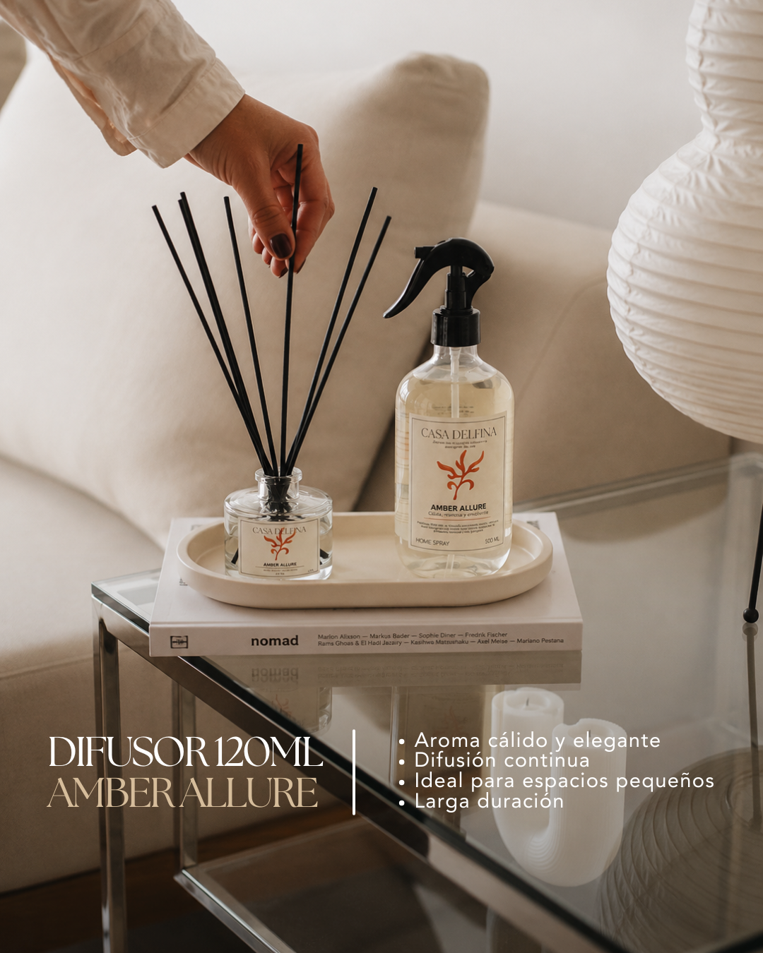 Difusor Aromático de Varillas Casa Delfina 120 ml Amber Allure-2