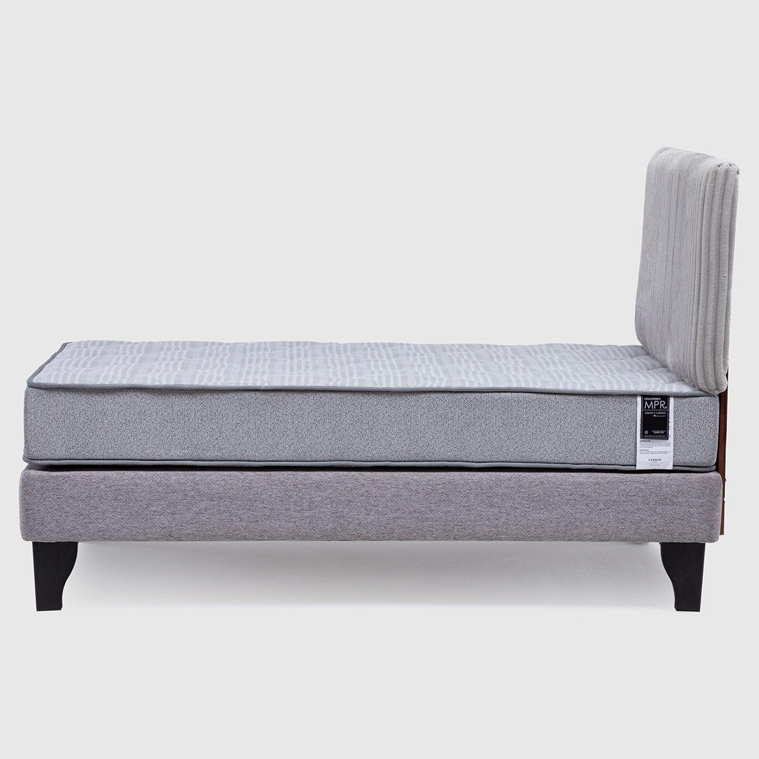 Cama Feel + Respado Rest 1.5 Plaza -  Gris-2