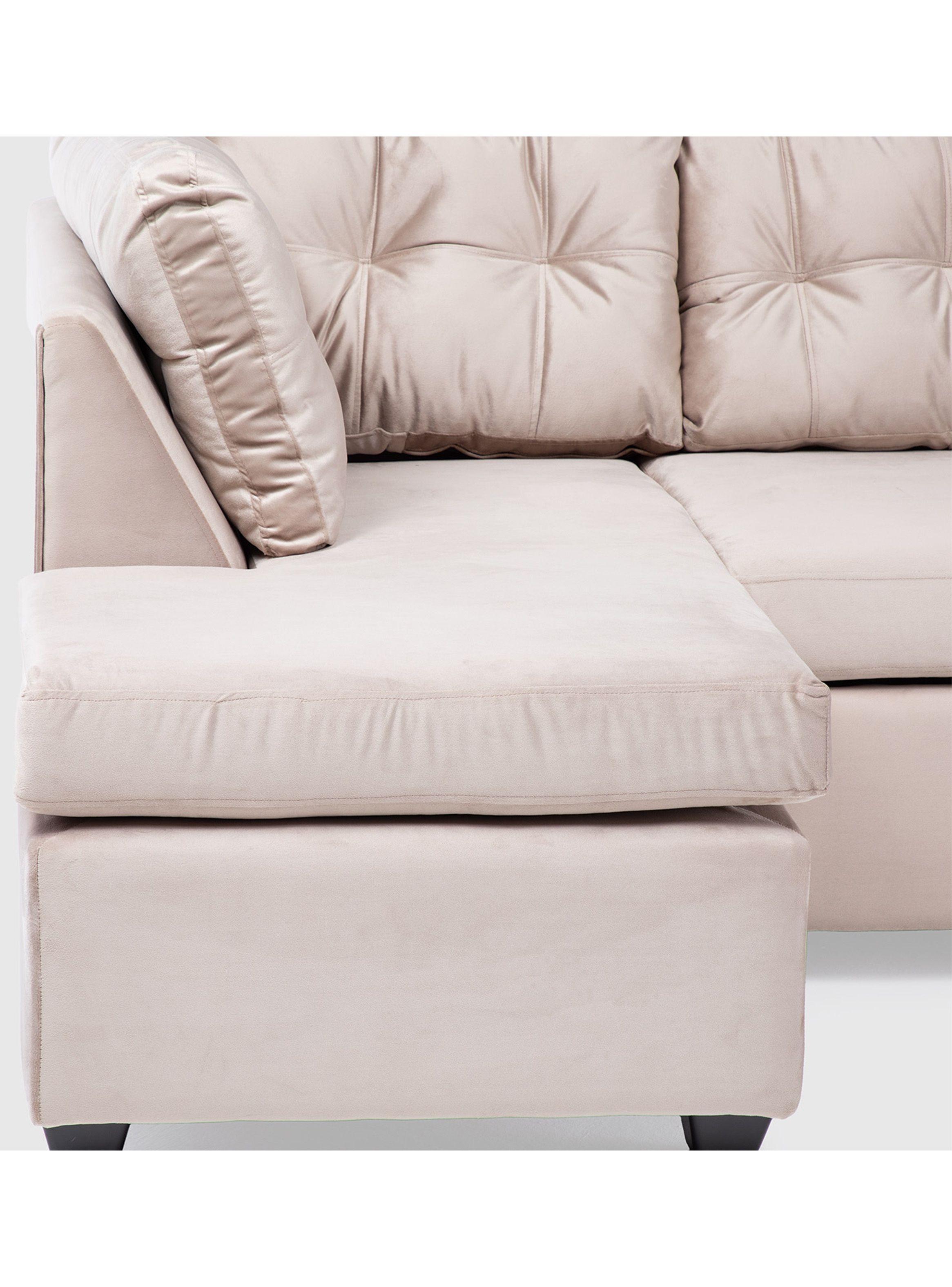 Seccional Bonsai Felpa Beige-5