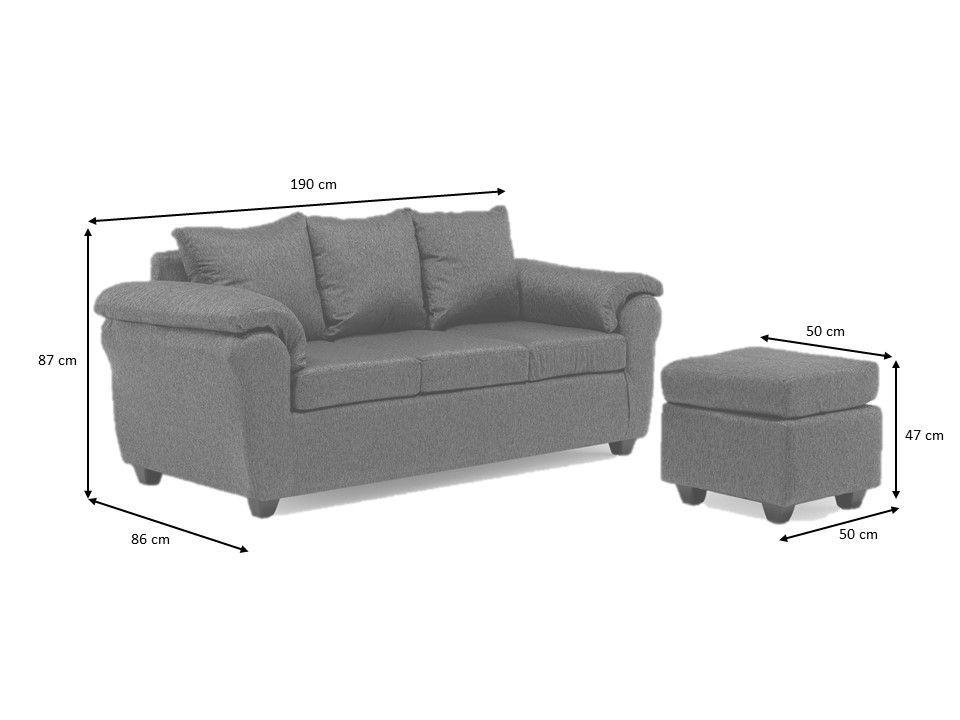 Sofá Ezeiza + 1 Pouf Pu -7