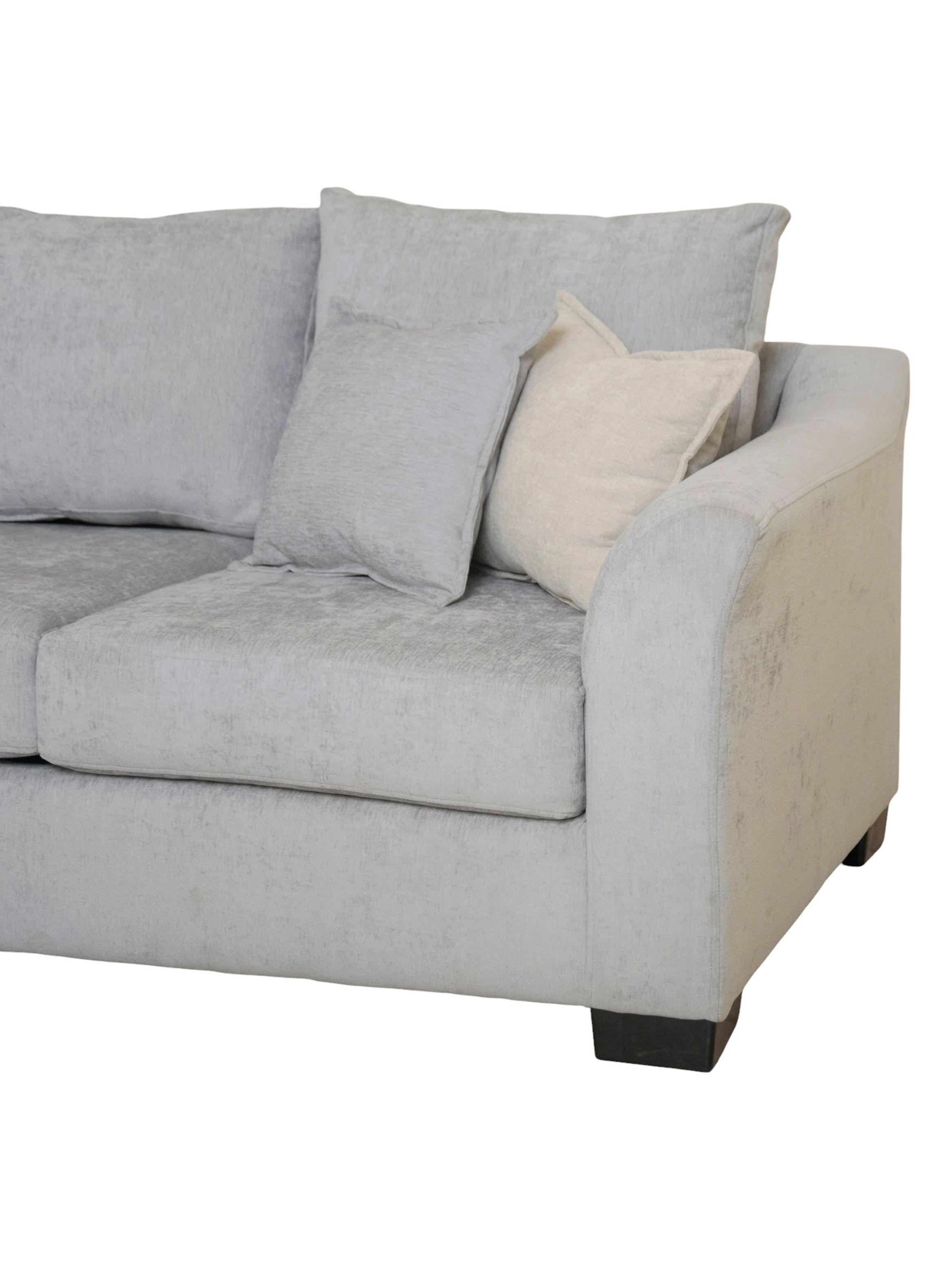 Seccional Bruselas Chenille Gris Claro - 3 Mod Izq-4
