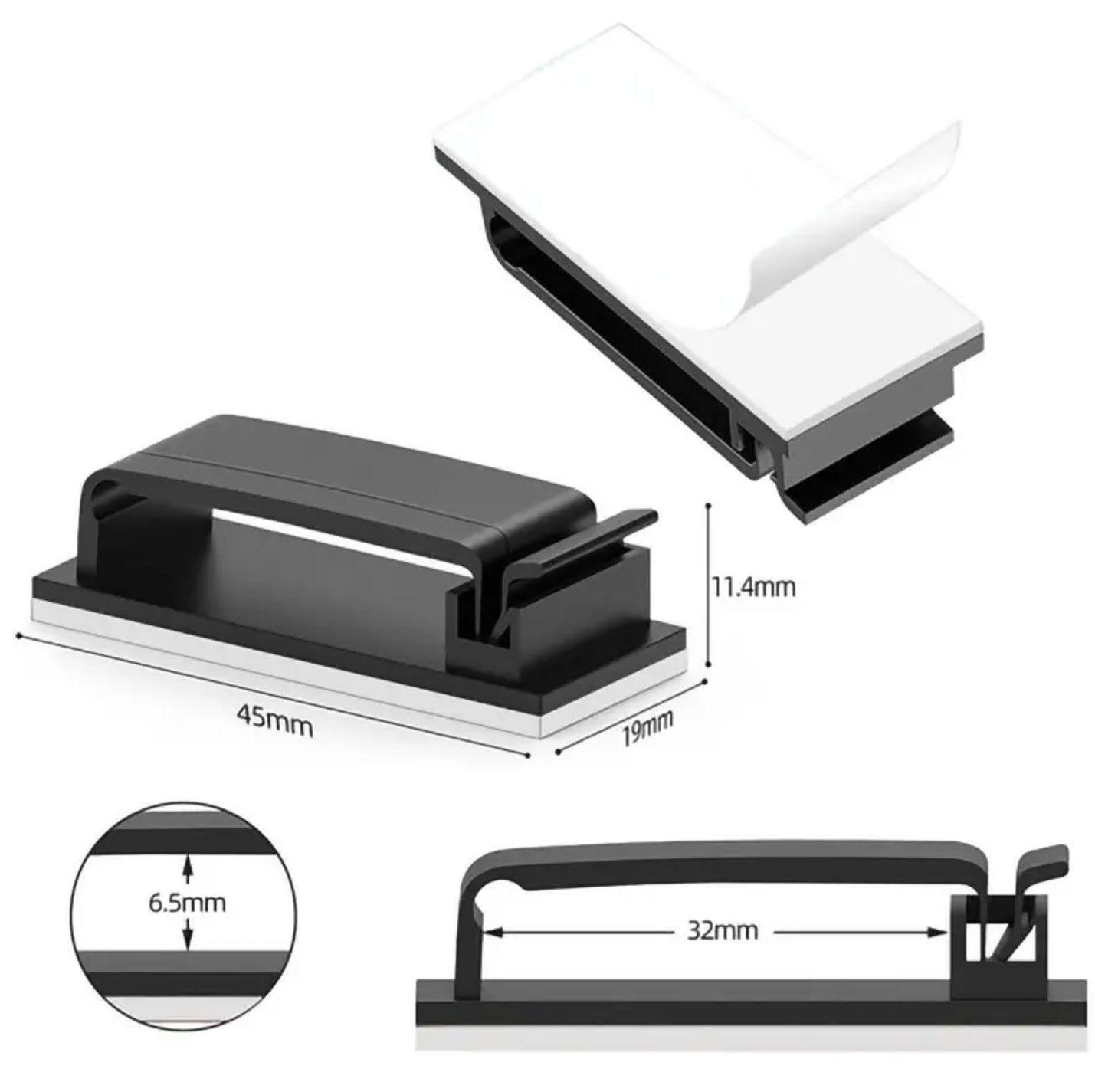 Organizador Cables Canal Ancho Adhesivo 4pcs Pared Desk Escritorio-4