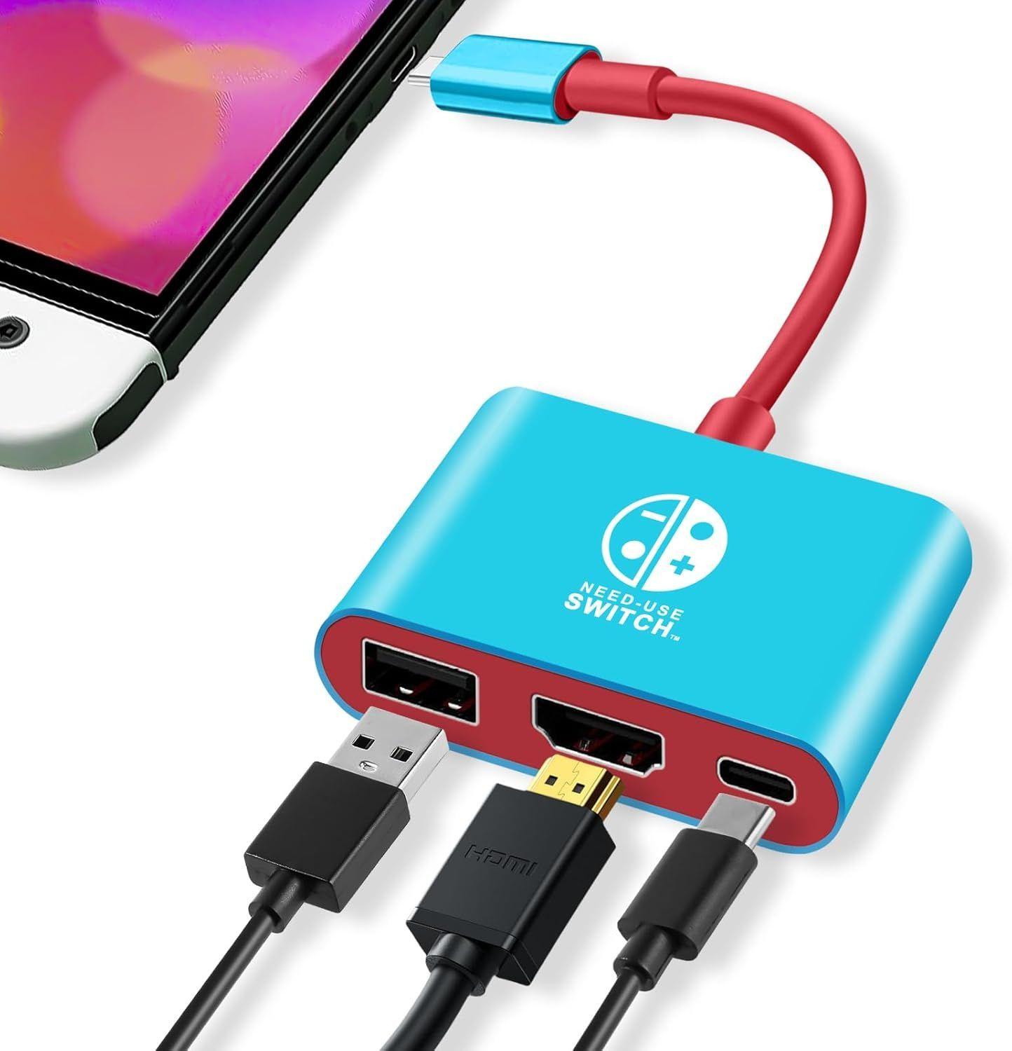 Hub Dock Adaptador USB-C Hdmi 3 en 1 Compatible Con N. Switch-6