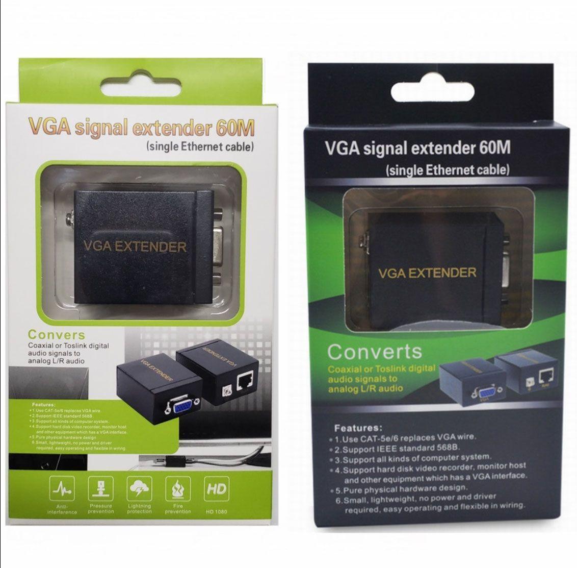 Extensor Extension Video Vga A Rj45 60 M Full Hd 1080p-4
