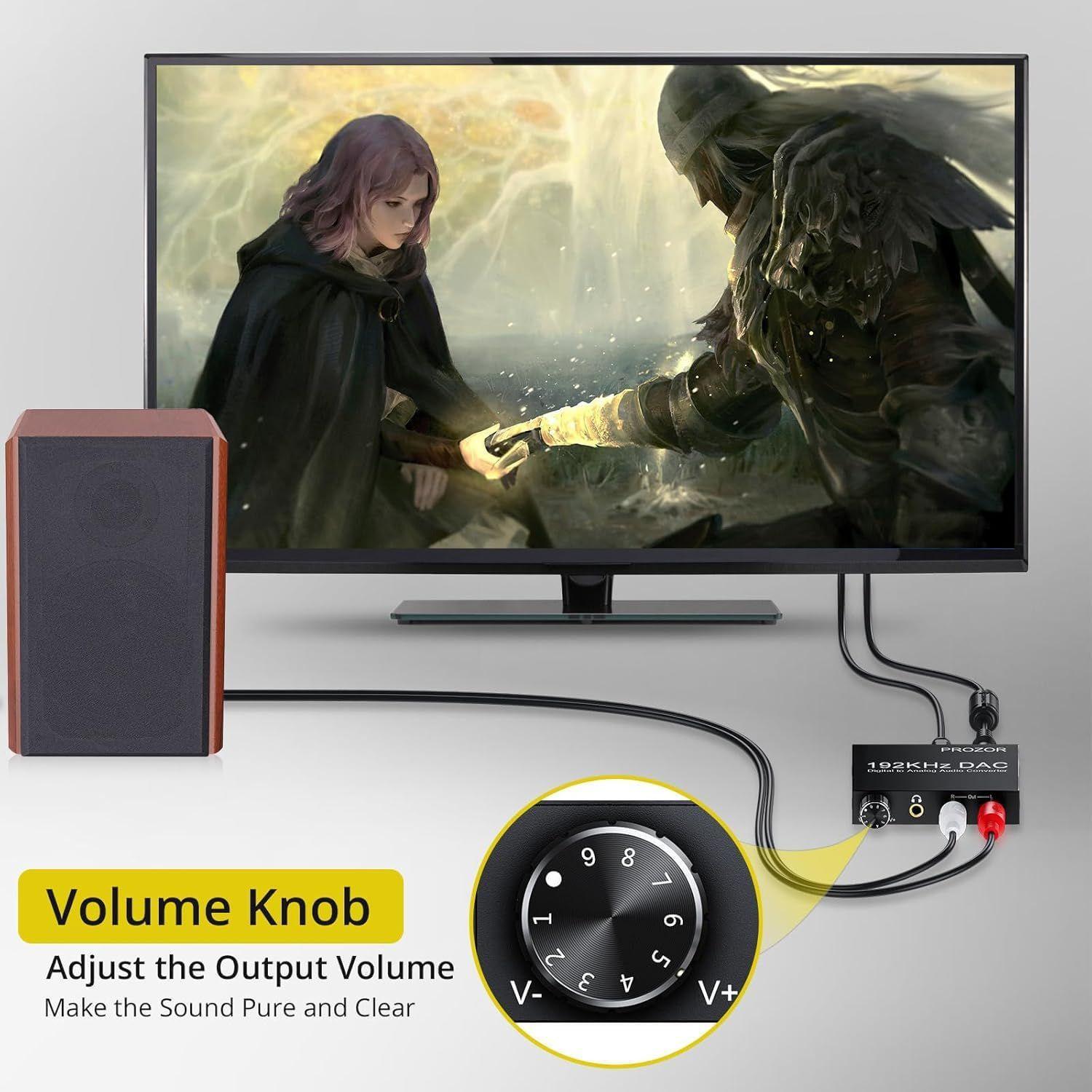 Convertidor Audio Digital A Analogico Con Control de Bajo y Volumen-7