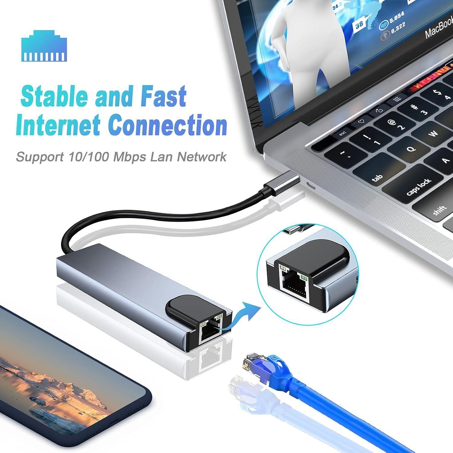 Hub Dock Adaptador Usb-c 5 En 1 Compatible Con Mac Y Pc-3
