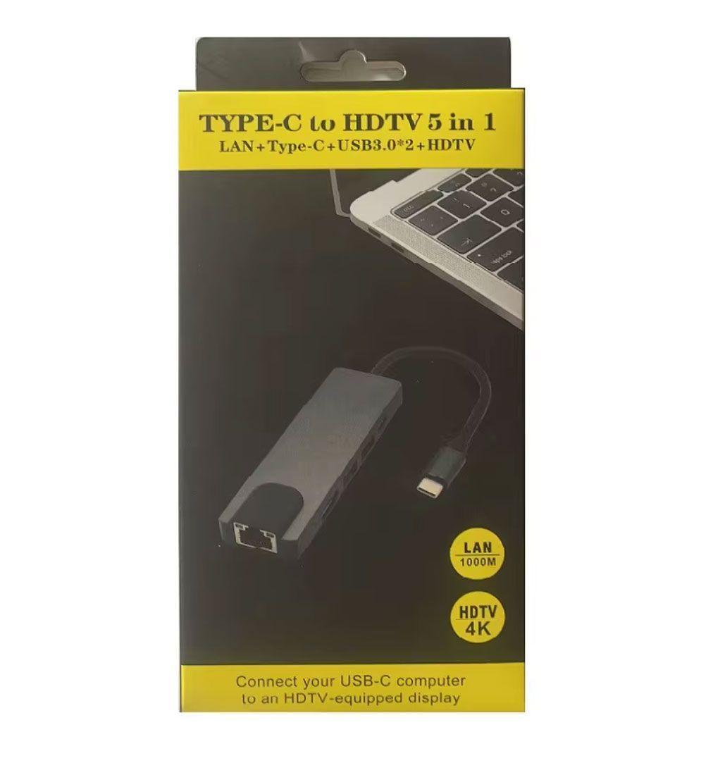 Hub Dock Adaptador Usb-c 5 En 1 Compatible Con Mac Y Pc-6