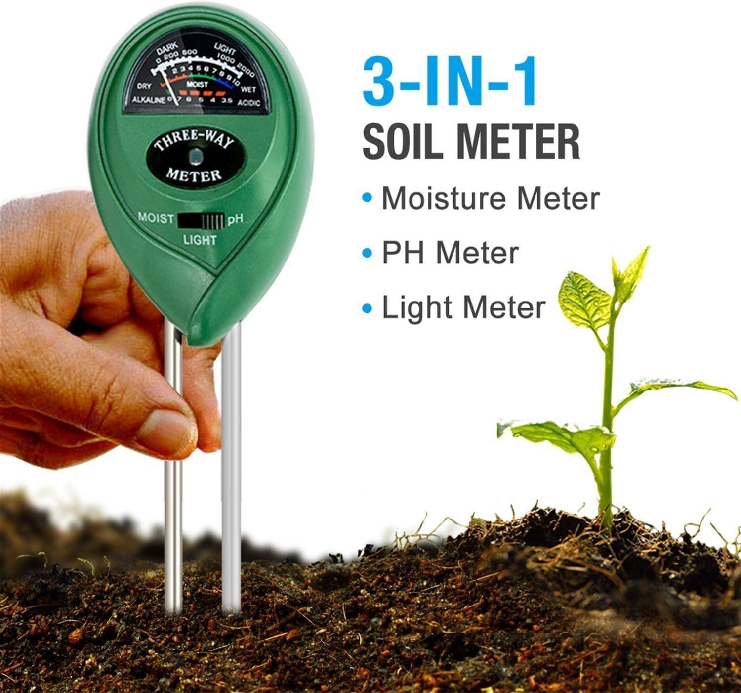 Medidor Humedad Ph Suelo 3en1 Plantas Jardin No Usa Bateria-4
