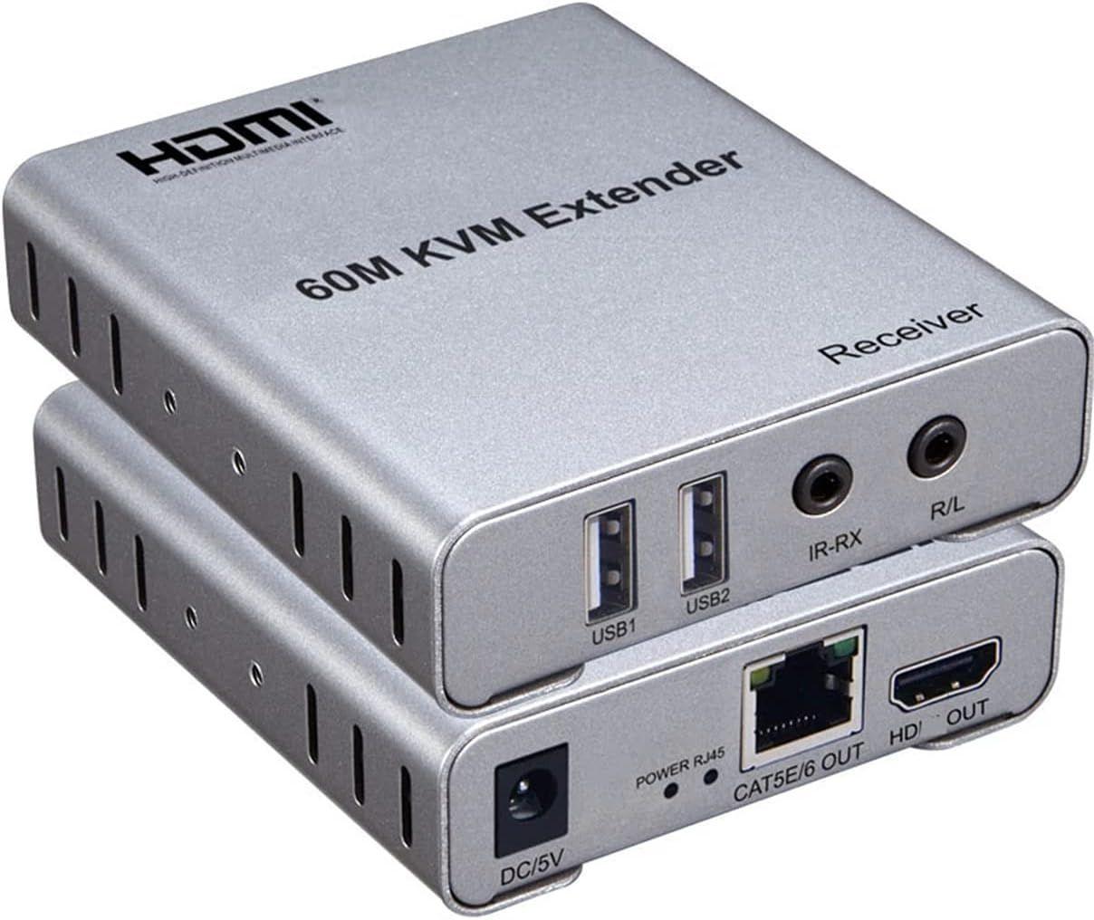 Extensor Extension Kvm Video Compatible Con Hdmi Rj45 60m-0